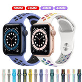 Sports Silicone Bands For Apple Watch 6/SE/5/4/3/2/1 Vibrant Strap Replacement