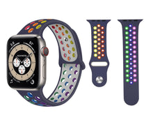 Load image into Gallery viewer, Sports Silicone Bands For Apple Watch 6/SE/5/4/3/2/1 Vibrant Strap Replacement - Perfii in Saudi Kuwait